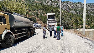 Alanya Çamlıca yolu asfaltlandı