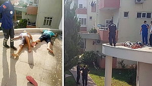 Balkondan evlerine girmeye çalışırken düştüler