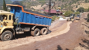 Çamlıca yolu asfaltlanıyor