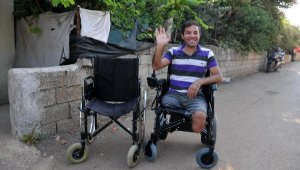 İki bacağı olmayan Ensar'ın hayali gerçek oldu