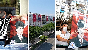 Muratpaşa'da esnafa 10 bin Türk bayrağı
