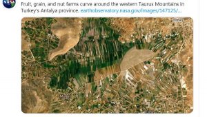 NASA, Antalya'daki tarım arazilerinin fotoğrafını paylaştı