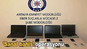 'Sanal bahis' operasyonu