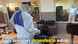 Spor tesisleri dezenfekte edildi