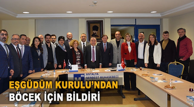 Eşgüdüm Kurulu’ndan Böcek için bildiri