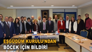 Eşgüdüm Kurulu’ndan Böcek için bildiri
