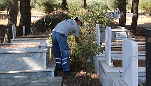 İlçelerde mezarlık bakımları sürüyor