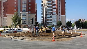 Kavşakta peyzaj çalışması