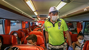 Otobüs ve taksilere korona denetimi