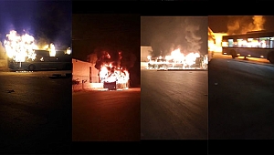 Park halindeki otobüs yandı