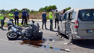 Yunus timi ile takibe aldıkları araç çarpıştı