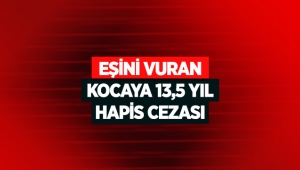 Eşini vuran kocaya 13,5 yıl hapis cezası