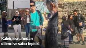 Kaleiçi esnafından dilenci ve satıcı tepkisi