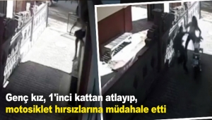 Kattan atlayıp, motosiklet hırsızlarına müdahale etti