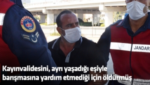 Kayınvalidesini, ayrı yaşadığı eşiyle barışmasına yardım etmediği için öldürmüş