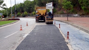 Manavgat'ta yollar kışa hazırlanıyor
