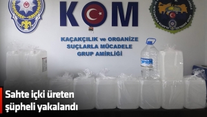 Sahte içki üreten şüpheli yakalandı
