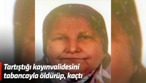 Tartıştığı kayınvalidesini tabancayla öldürüp, kaçtı