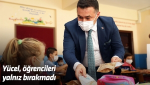 Yücel, öğrencileri yalnız bırakmadı