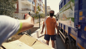 Yüzlerce TIR dolusu  evden atık toplandı