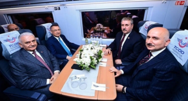 Ankara-Sivas hızlı treni ilk seferi için başkentten hareket etti