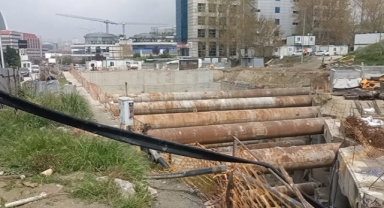 Bağcılar'da metro inşaatında iş kazası