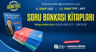 Depremzedelere  soru bankası desteği