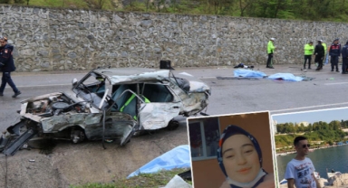 Otomobil, istinat duvarına çarpıp, takla attı: 3 ölü 1 yaralı