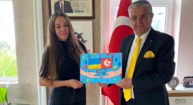 Topaloğlu’na Türkiye Ukrayna temalı resim