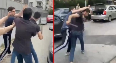 Ataşehir'de demir sopalı trafik kavgası kamerada