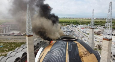 Cami inşaatında 7 ay arayla ikinci yangın