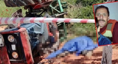 Devrilen traktörün sürücüsü öldü