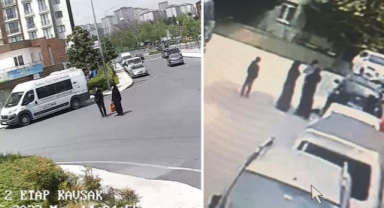 Dolandırıcıları kişilerin paralarını alırken görüntülendi