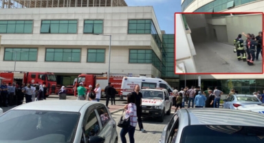 Hastane yemekhanesinde yangın