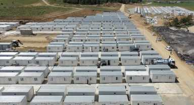 Kahramanmaraş'ta kurulan konteyner kente 280 aile yerleştirildi