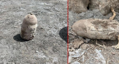 Kars’ta temel kazısı sırasında top mermisi bulundu