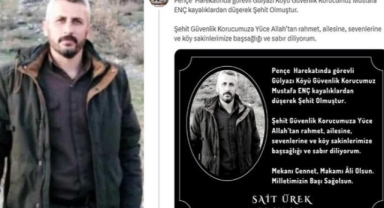 Pençe - Kaplan Operasyonu bölgesinde güvenlik korucusu şehit oldu