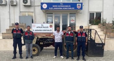 Serik'te çalınan traktör bulundu