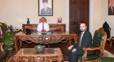 Vali Yazıcı, İl Sağlık Müdürü Karahan'ı makamında kabul etti