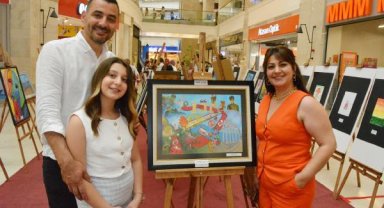 11 yaşındaki Eflin'den resim sergisi