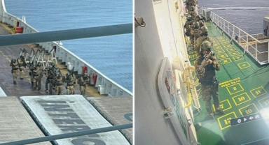  15 kaçağın tespit edildiği gemiye müdahale edildi