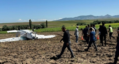 Aksaray'da zorunlu iniş yapan sivil eğitim uçağındaki 2 kişi yaralandı