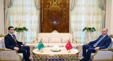 Cumhurbaşkanı Erdoğan, Türkmenistan Devlet Başkanı Berdimuhammedov ile görüştü