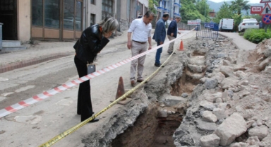Doğal gaz hattında, sütunlu yol bulundu
