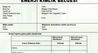 Enerji Kimlik Belgesi düzenlenen bina sayısı 1,5 milyon oldu
