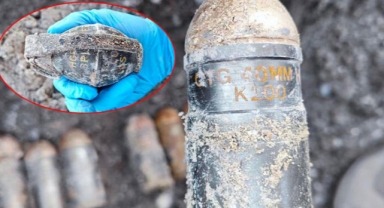 Kazı sırasında patlayıcı madde ve mühimmat bulundu