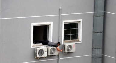 Klima ustası, iş güvenliğini hiçe saydı