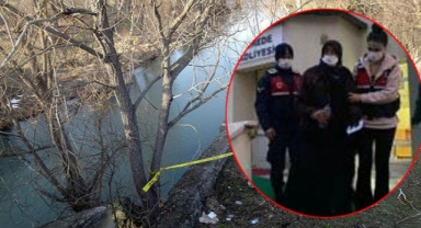 Kocasını öldürüp dere yatağına attı