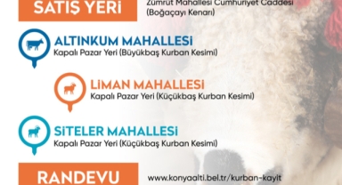 Konyaaltı’nda kurban satış ve kesim yerleri