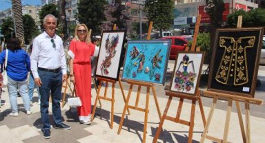 Kumluca'da resim ve el işi ürünleri sergisi